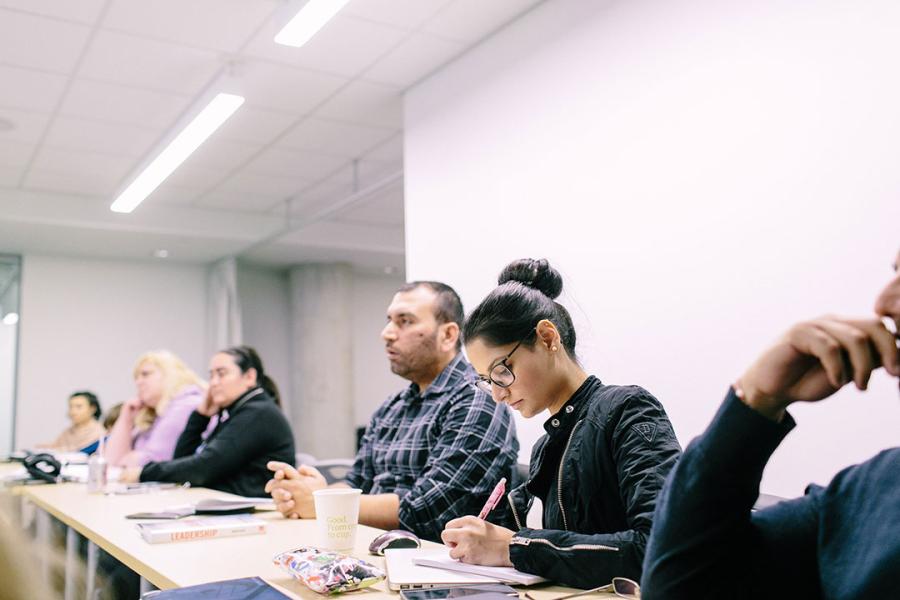 students in class