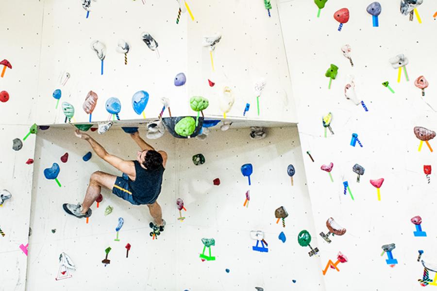 bouldering wall