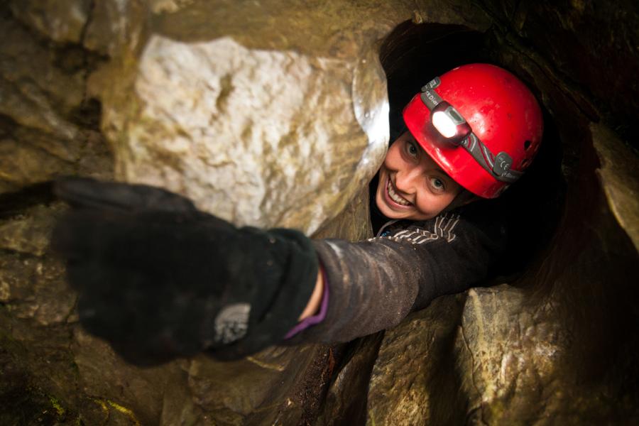 caving