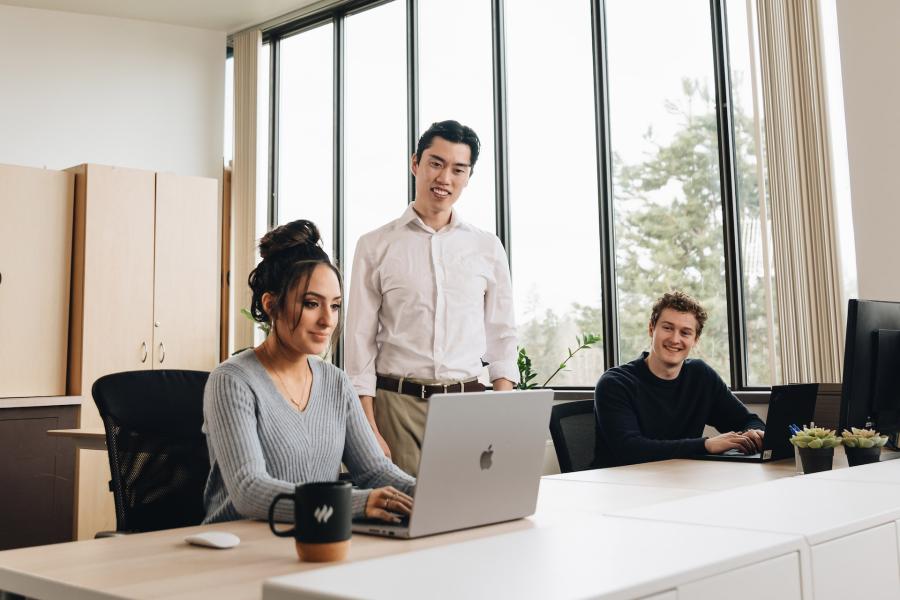 staff working at desks