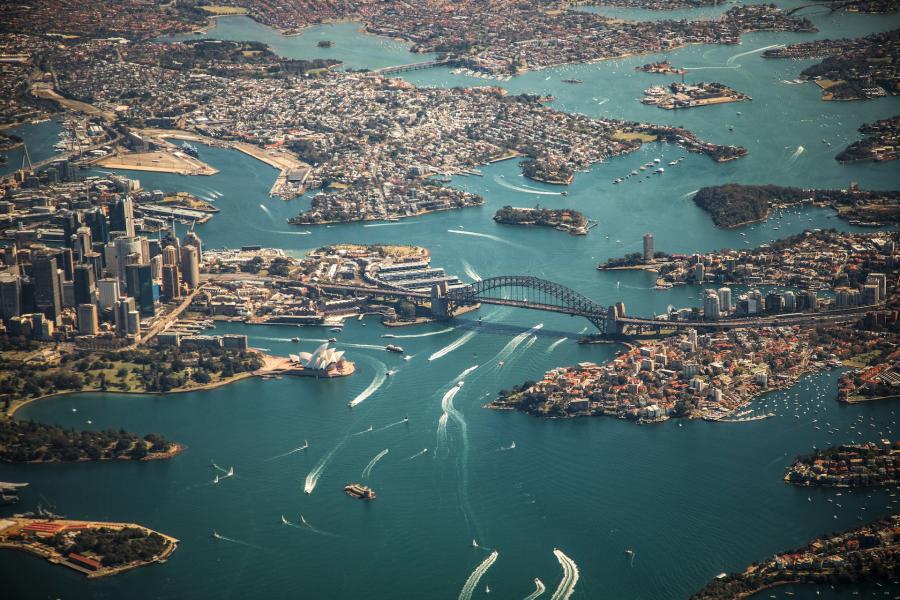 australia aerial shot