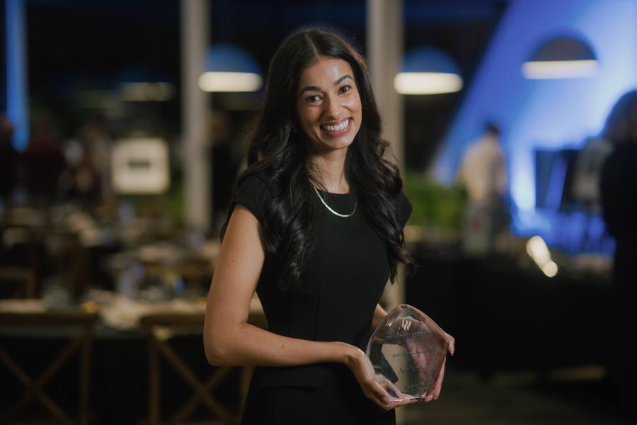 Mandelena Chetty with her Alumni Award