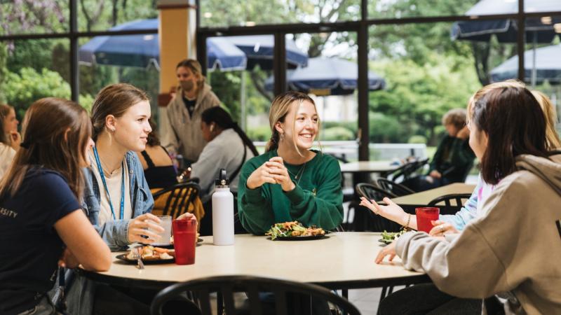 students in caf