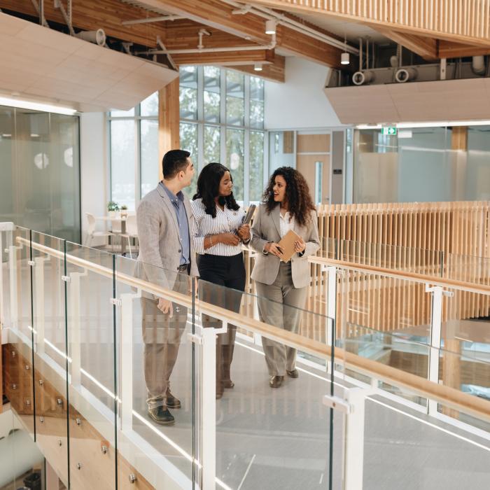 people walking in Kuhn Centre