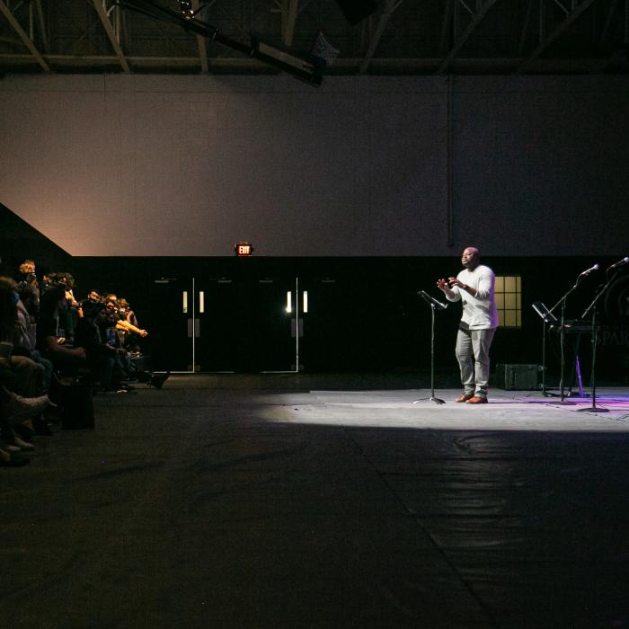 guest speaker speaking at chapel
