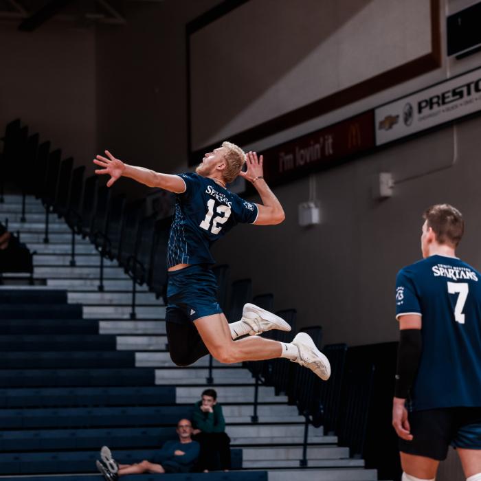 men's volleyball student athlete in action