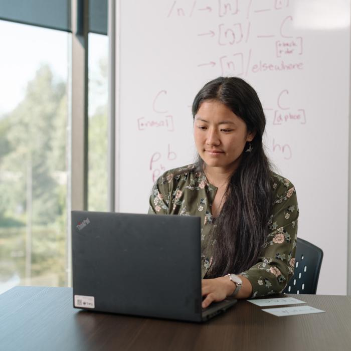 Woman on her laptop