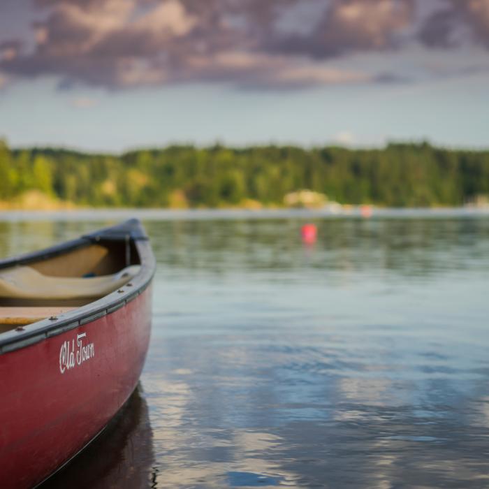 Canoe on the water.