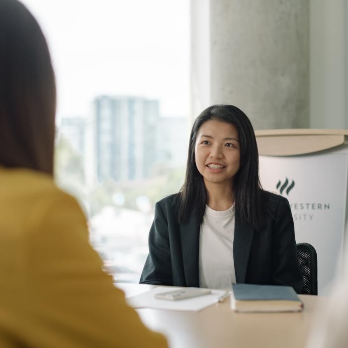 A person being interviewed