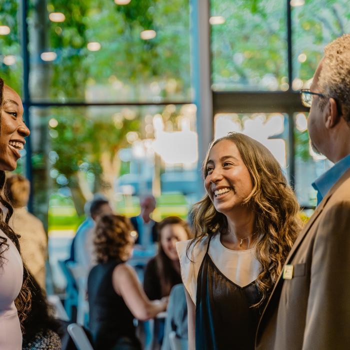 A group of people at a social event.