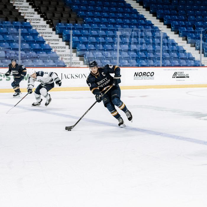 TWU students playing hockey