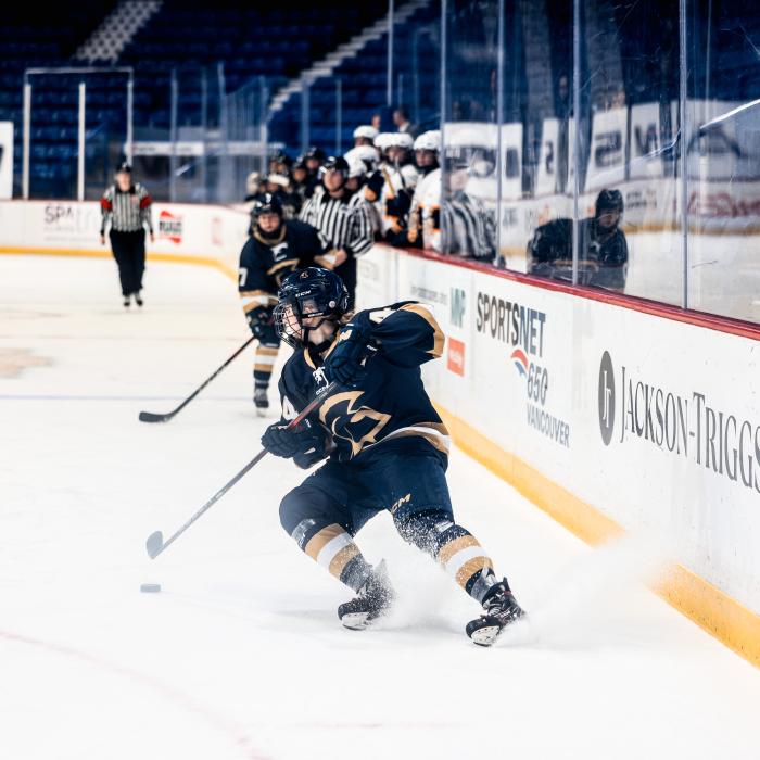 TWU students playing hockey