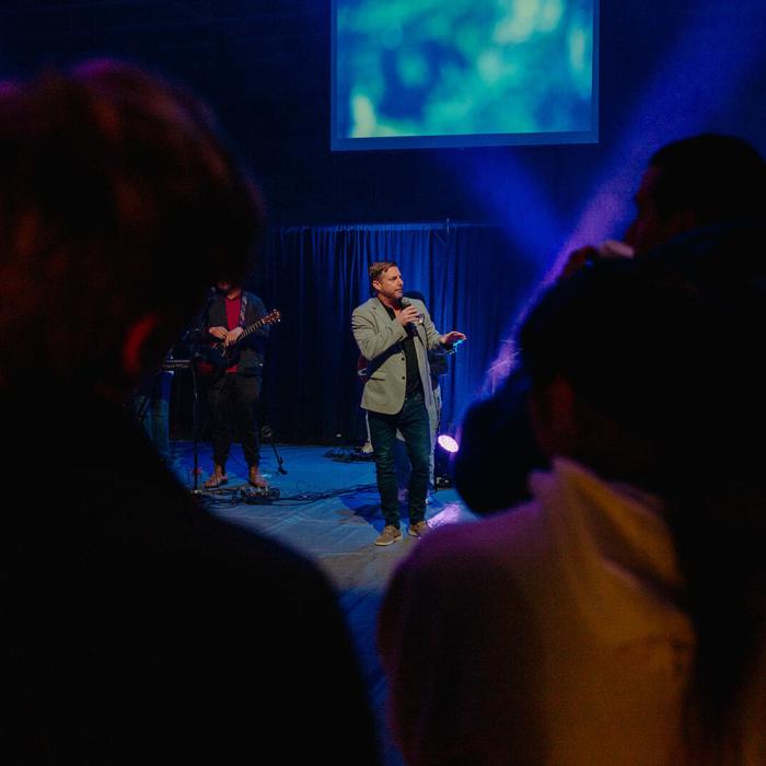 TWU students gathered for chapel and listening to message brought by University chaplain