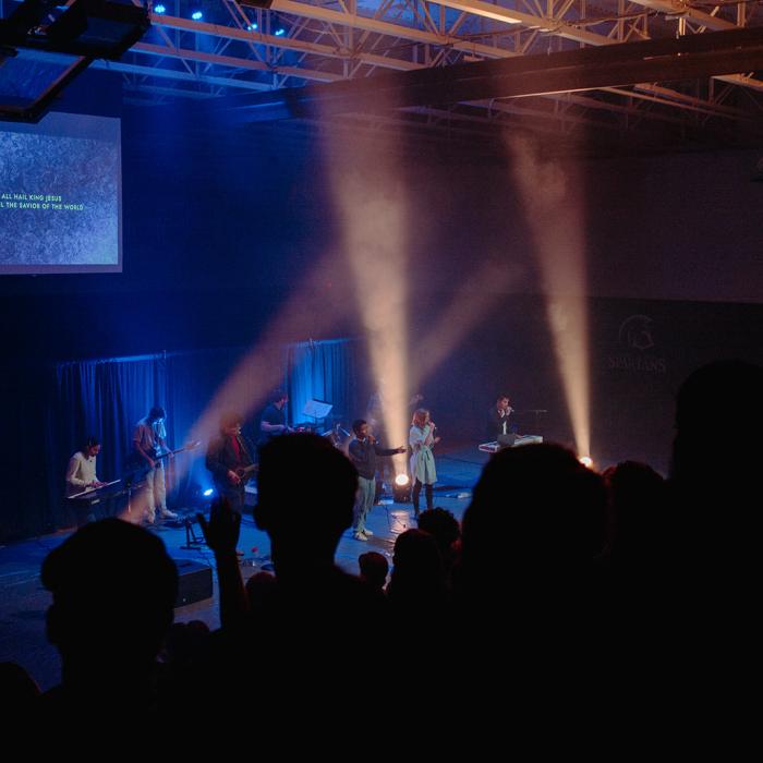 TWU students gathered for chapel and singing worship