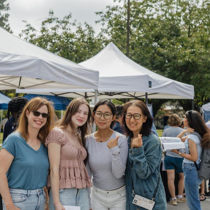 Group of students posing for the camera
