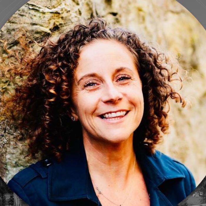 Chapel event graphic featuring Dr. Kimberly Kroll against a mountain landscape.
