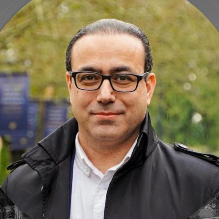 Chapel event graphic featuring Hamid Delijani against a mountain landscape.